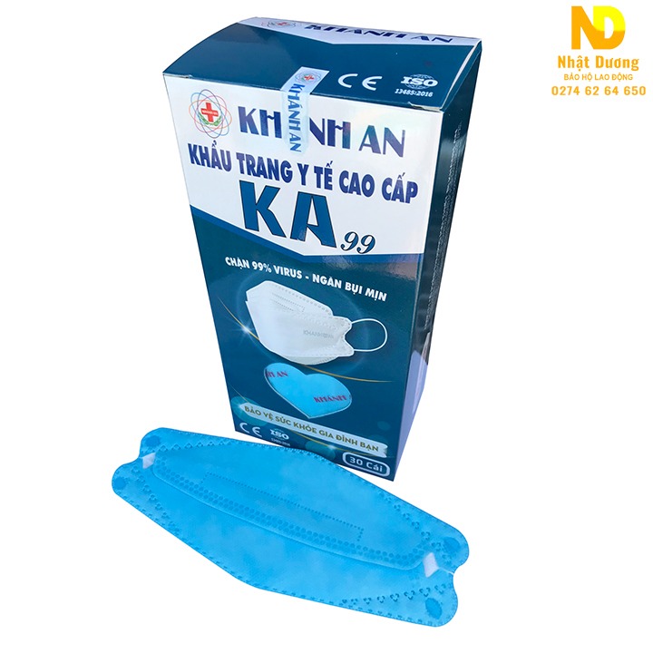 Khẩu trang y tế cao cấp KA99 màu xanh